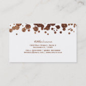 Carte De Visite Bronze et blanc Confetti Dots Glamor Shimmer (Dos)