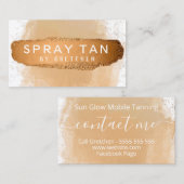 Carte De Visite Bronze Et Blanc Modernes Tan Mobile Spray (Devant / Derrière)