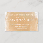 Carte De Visite Bronze Et Blanc Modernes Tan Mobile Spray (Dos)