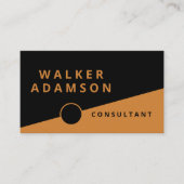 Carte De Visite Bronze et noir minimaux modernes (Devant)