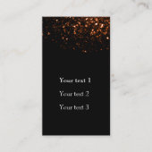 Carte De Visite Bronze Orange parties scintillant Brown scintillen (Devant)
