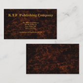 Carte De Visite Bronze professionnel (Devant / Derrière)