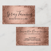 Carte De Visite Bronze Rose Gold Spray Tan (Devant / Derrière)
