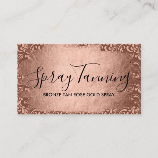 Carte De Visite Bronze Rose Gold Spray Tan (Devant)