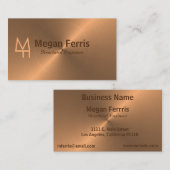 Carte De Visite Bronze simple (Devant / Derrière)