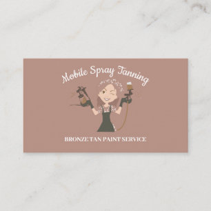 Carte De Visite Bronzer Spray Body Peinture Lady Mobile Tannage