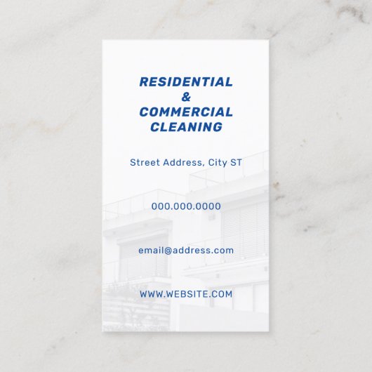 Carte De Visite Broomstick drôle couverture professionnelle  (Dos)