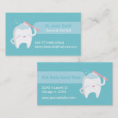 Carte De Visite Brossage de dent mignon avec le dentiste de brosse (Devant / Derrière)