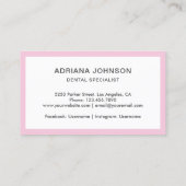 Carte De Visite Brossage de dents mignonnes avec dentiste de bross (Dos)