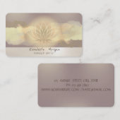 Carte De Visite Brosse à Aquarelle moderne Strot Lotus Flower (Devant / Derrière)