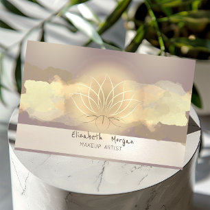 Carte De Visite Brosse à Aquarelle moderne Strot Lotus Flower