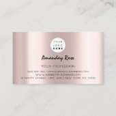 Carte De Visite Brosse à cadre de couronne professionnelle Rose de (Dos)