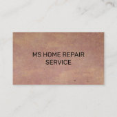 Carte De Visite Brosse à courroie marteau | Handyman (Dos)