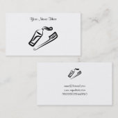 Carte De Visite Brosse à dents et pâte, votre nom ici (Devant / Derrière)