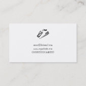 Carte De Visite Brosse à dents et pâte, votre nom ici (Dos)