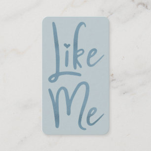 Carte De Visite Brosse à huile bleue tendance Script Comme moi Méd