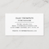 Carte De Visite Brosse à huile d'argent moderne, bijoutier (Dos)