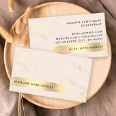 Carte De Visite Brossé à huile dorée rose moderne