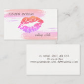 Carte De Visite Brosse à huile moderne, Parties scintillant lèvres (Devant / Derrière)