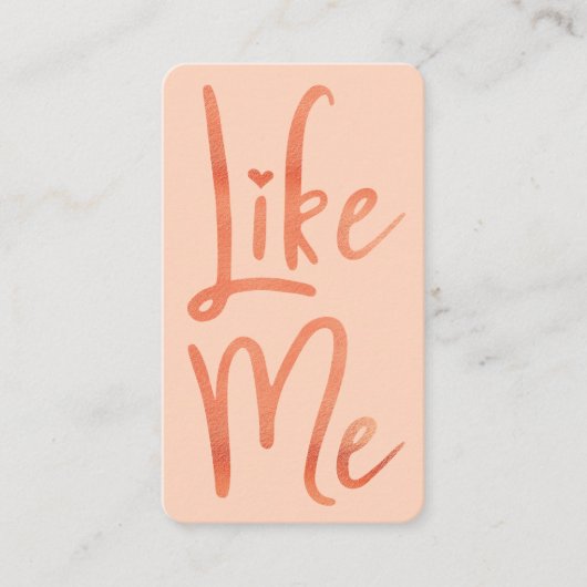 Carte De Visite Brosse à huile rose tendance Script Comme moi Médi (Devant)