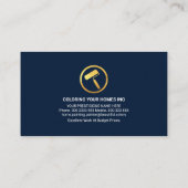 Carte De Visite Brosse à peinture poinçonneuse or (Dos)