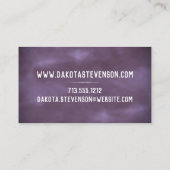 Carte De Visite Brosse à prune | Moderne Purple Tendance Splatter (Dos)