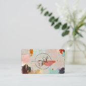 Carte De Visite Brosse à puces Abstraites couleur (Debout devant)