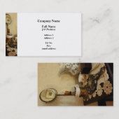 Carte De Visite Brosse à raser, boue et miroir (Devant / Derrière)