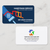 Carte De Visite Brosse à rouleaux Peinture sur le toit Entrepreneu (Devant / Derrière)