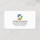 Carte De Visite Brosse à rouleaux Peinture sur le toit Entrepreneu (Dos)