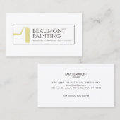 Carte De Visite Brosse à rouleaux pour peintre maison (Devant / Derrière)