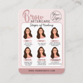 Carte De Visite Brosse à sourcils Microblading Instructions pour l (Devant)