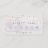 Carte De Visite Brosse Abstraite Lilac Stoke 6 Punch Loyauté (Devant)