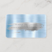 Carte De Visite Brosse Argent, Parties scintillant Cupcakes Blue M (Dos)