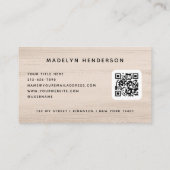 Carte De Visite Brosse Beige Neutre Trucs Brosse Moderne Code QR (Dos)