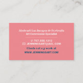 Carte De Visite Brosse Bleue, Artiste Professionnel (Dos)