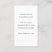 Carte De Visite Brosse Chic Aquarelle / Vin / Variation (Dos)