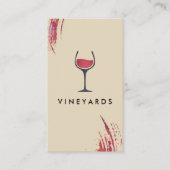 Carte De Visite Brosse Chic Aquarelle / Vin / Variation (Devant)