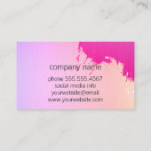 Carte De Visite Brossé coloré (Glamour) (Dos)