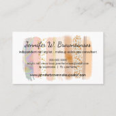 Carte De Visite brosse Contour Pastel couleur maquillage (Dos)