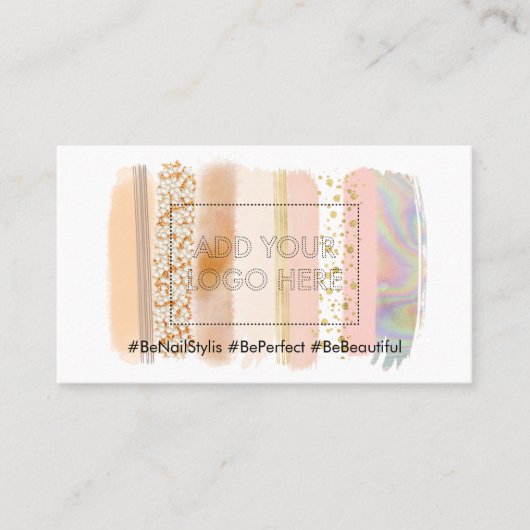 Carte De Visite brosse Contour Pastel couleur maquillage (Devant)