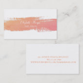 Carte De Visite Brosse d'aquarelle moderne (Devant / Derrière)