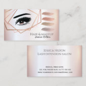 Carte De Visite Brosse de maquillage géométrique professionnelle (Devant / Derrière)