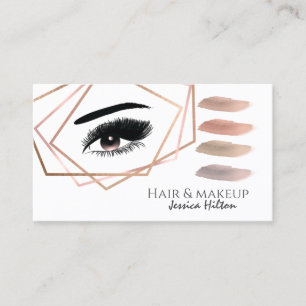 Carte De Visite Brosse de maquillage géométrique professionnelle