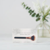 Carte De Visite Brosse de maquillage moderne photo parties scintil (Debout devant)