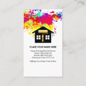 Carte De Visite Brosse de peinture Creative Home (Dos)