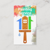 Carte De Visite Brosse de peinture Creative Home (Devant)