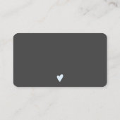 Carte De Visite Brosse de script moderne pastel bleu ordre merci (Dos)