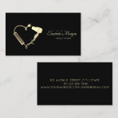 Carte De Visite Brosse de séchoir pour ciseaux professionnels Noir (Devant / Derrière)