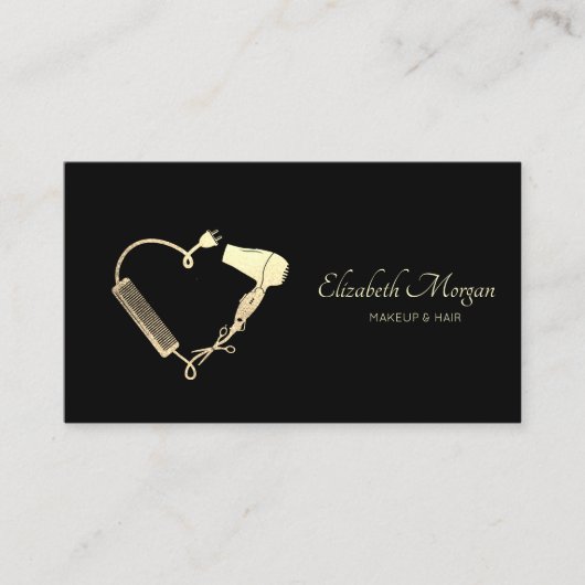 Carte De Visite Brosse de séchoir pour ciseaux professionnels Noir (Devant)